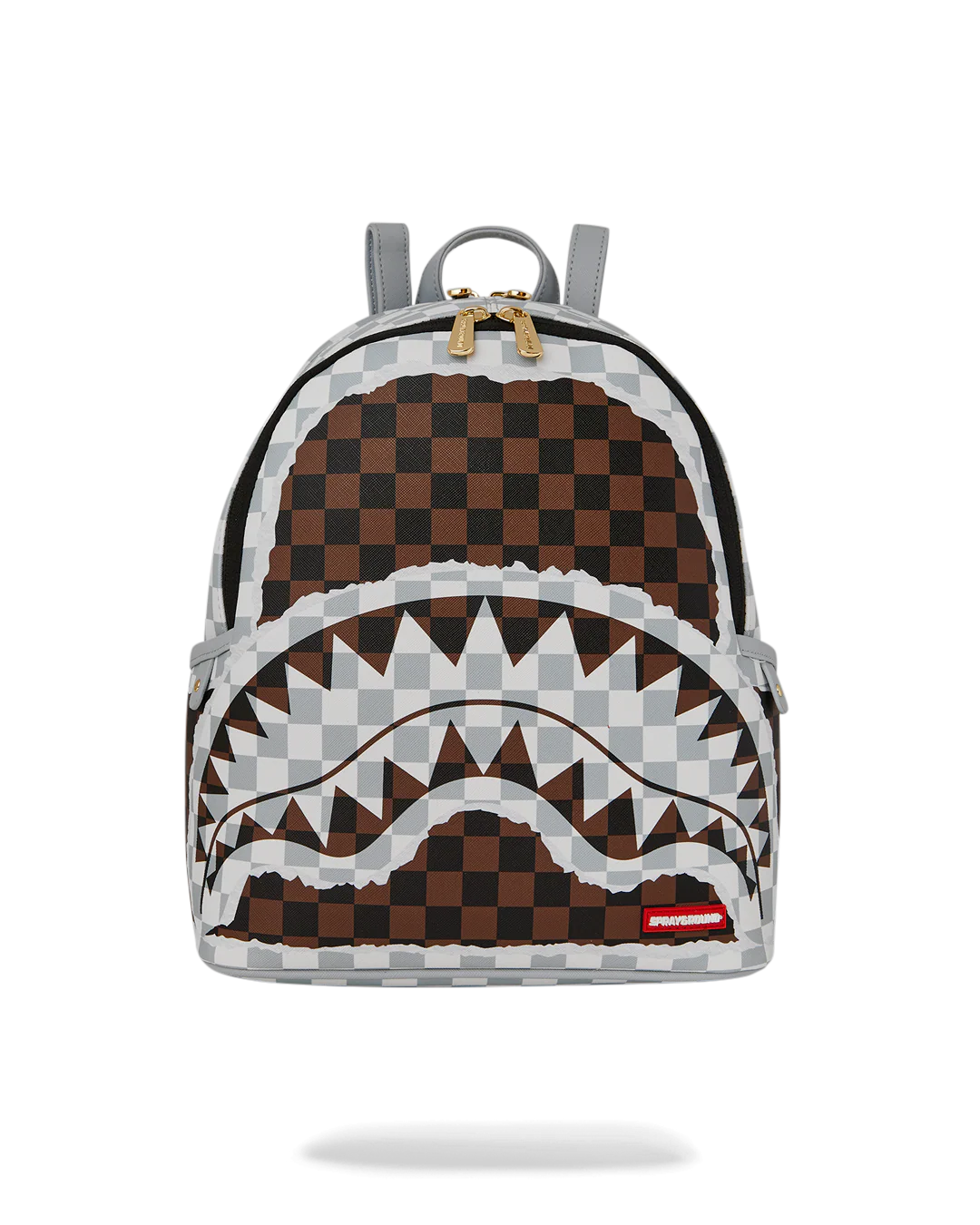 CREAM AND BROWN TEAR CHECK SAVAGE BACKPACK