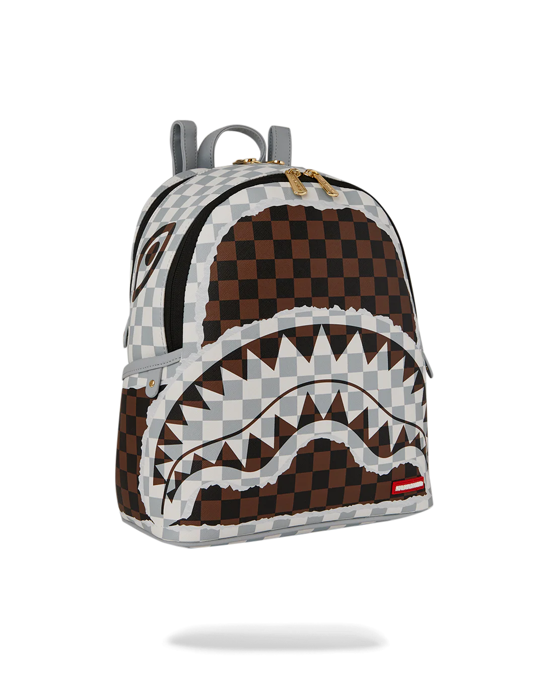 CREAM AND BROWN TEAR CHECK SAVAGE BACKPACK - Image 2