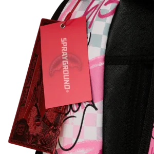 Alternative view of PINK SMOKE CHECK BACKPACK