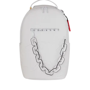 LFW WHITE LEATHER CHAIN DLXSV BACKPACK