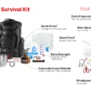 1 Person Tactical Real Meal Emergency Survival Kit with NOAA Weatherband Radio